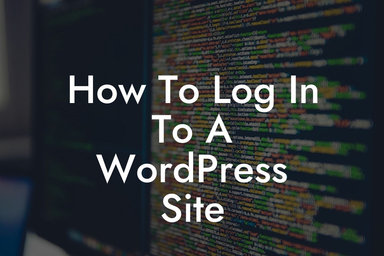 How To Log In To A WordPress Site