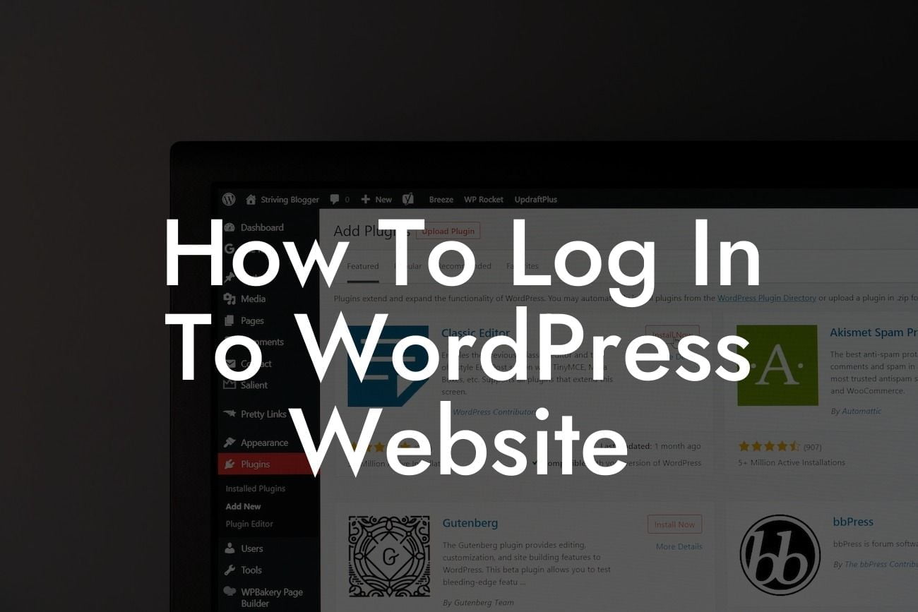 How To Log In To WordPress Website