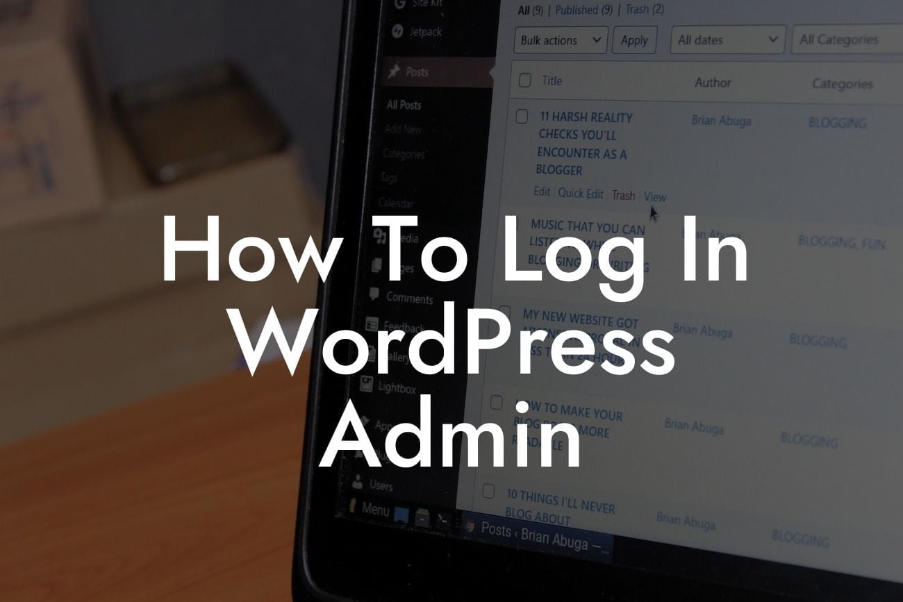 How To Log In WordPress Admin