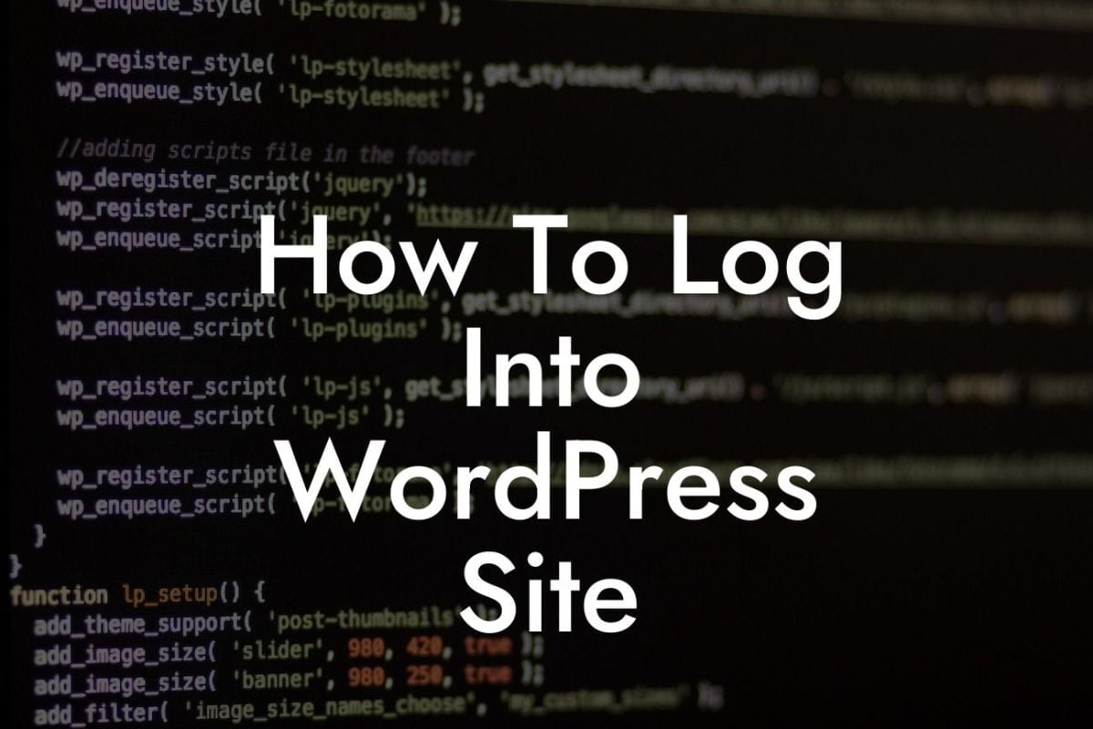 How To Log Into WordPress Site