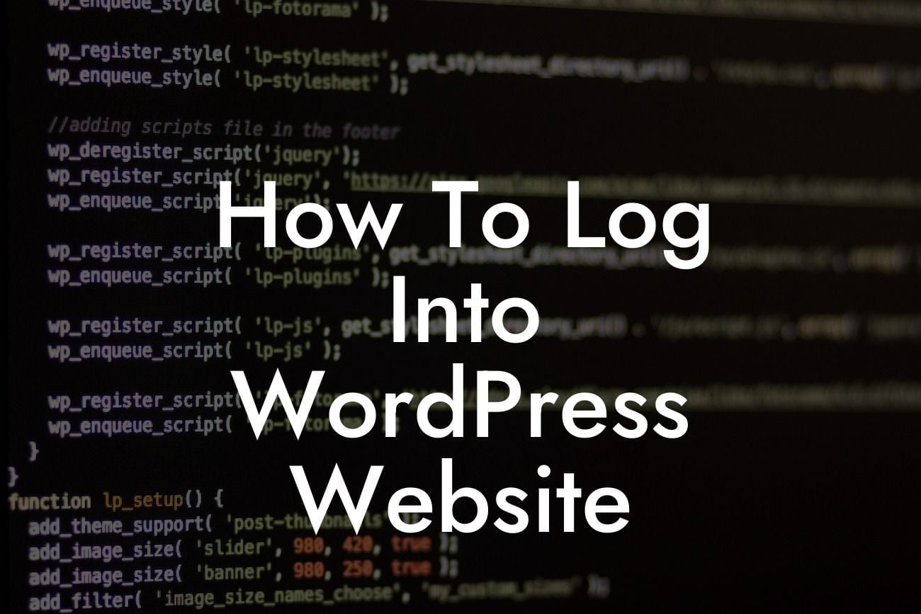 How To Log Into WordPress Website