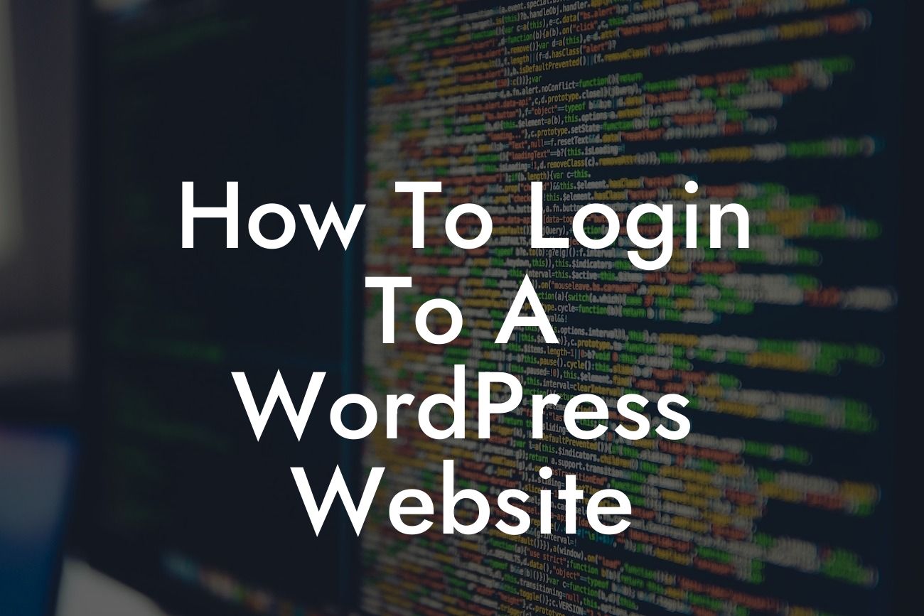 How To Login To A WordPress Website