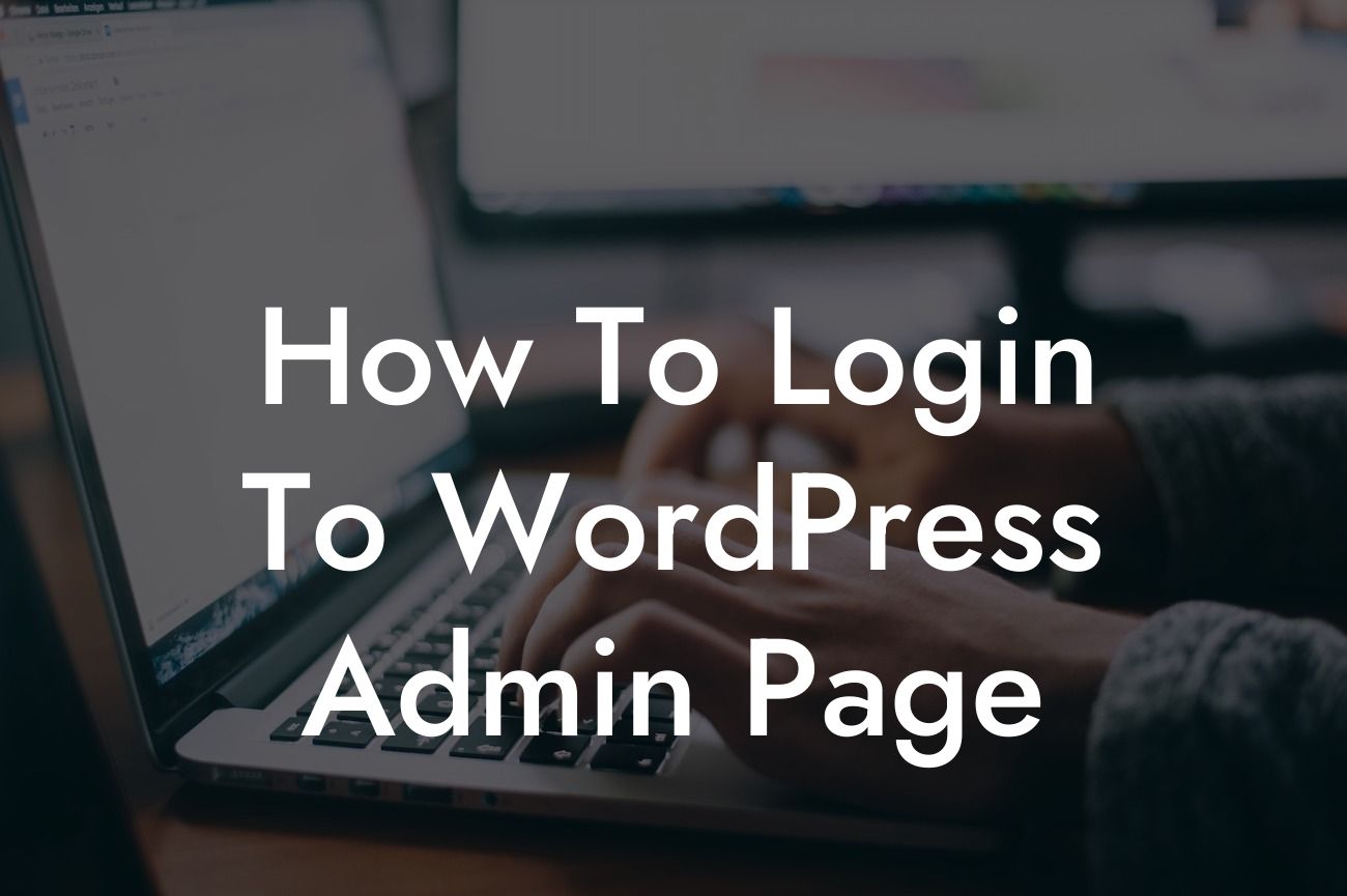 How To Login To WordPress Admin Page