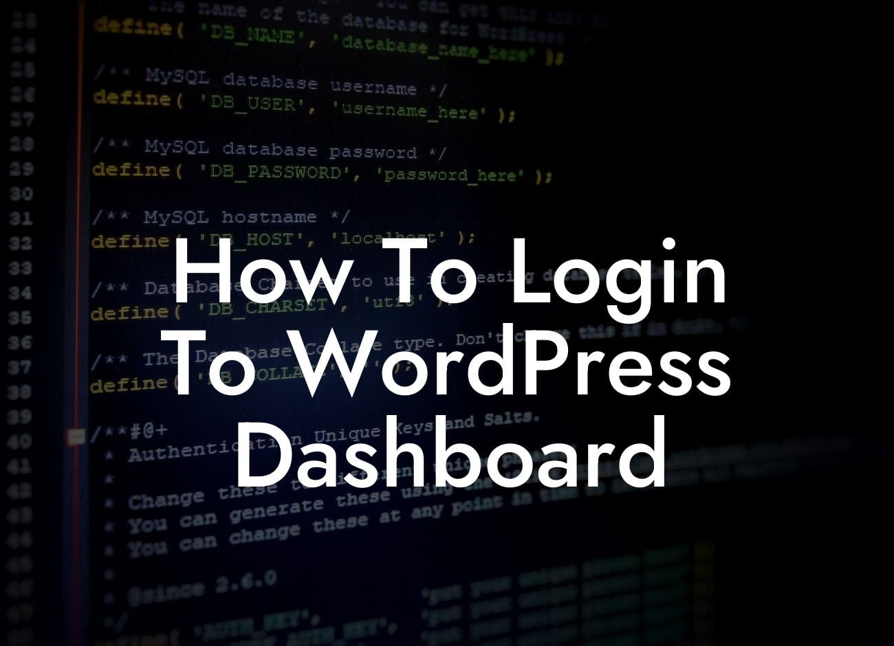 How To Login To WordPress Dashboard