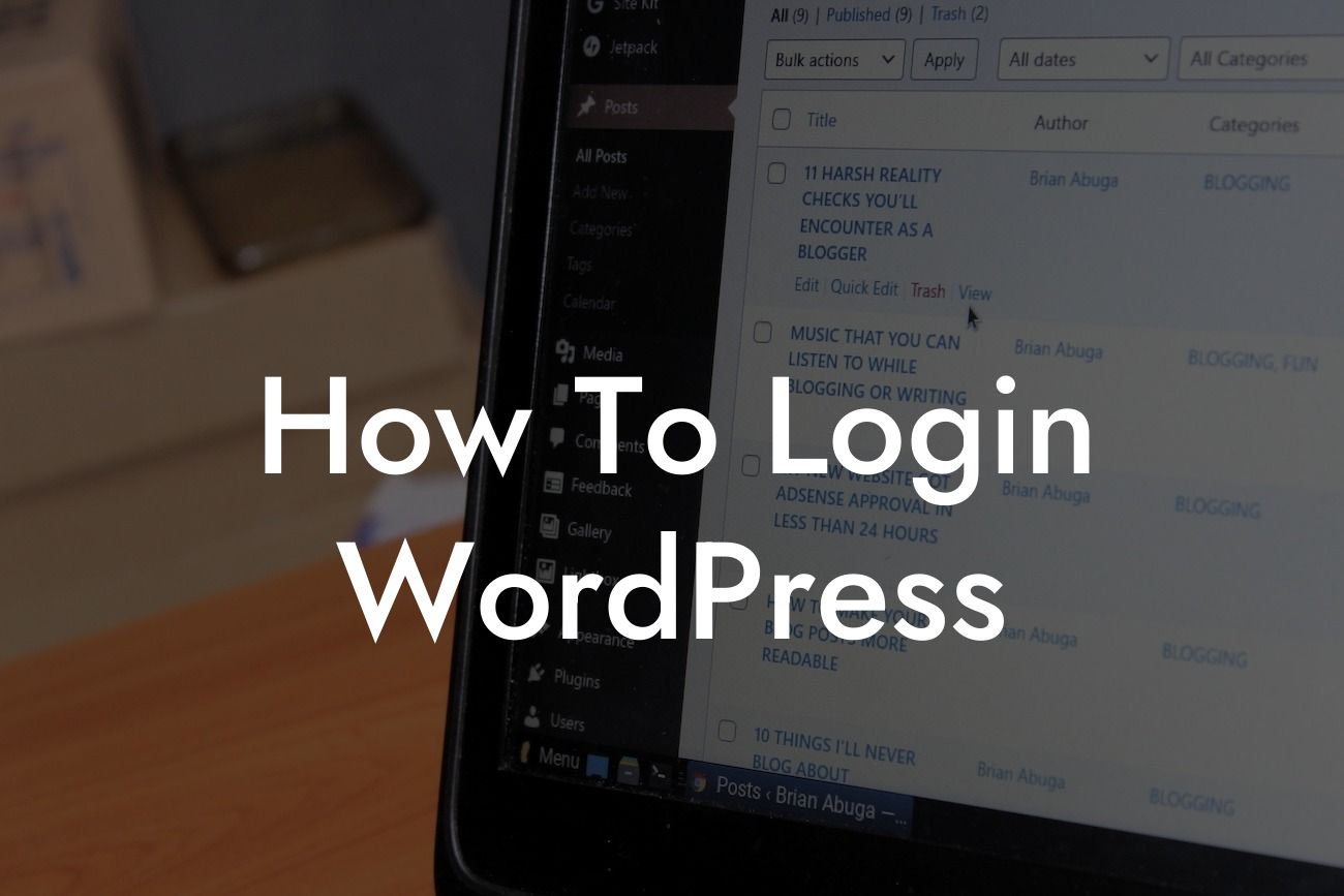 How To Login WordPress