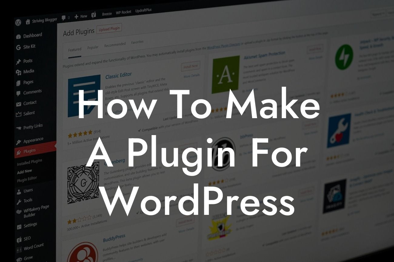 How To Make A Plugin For WordPress