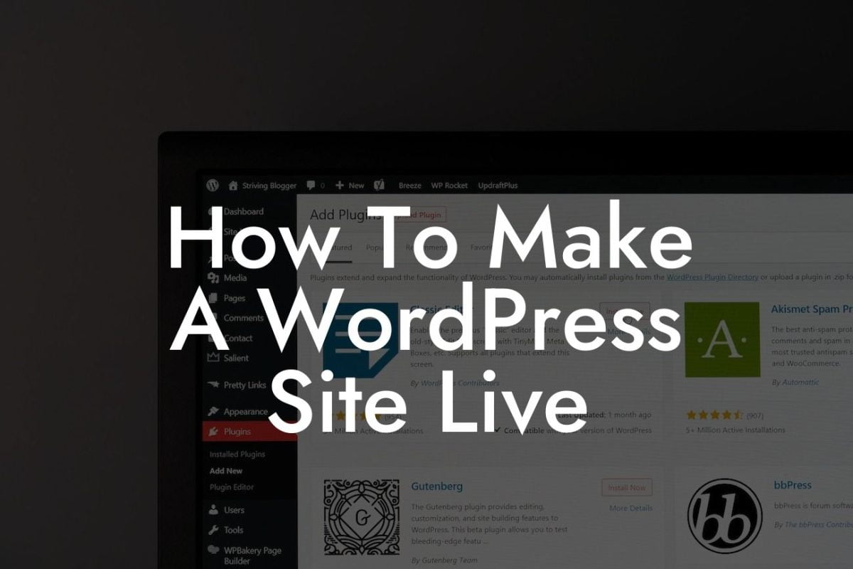 How To Make A WordPress Site Live