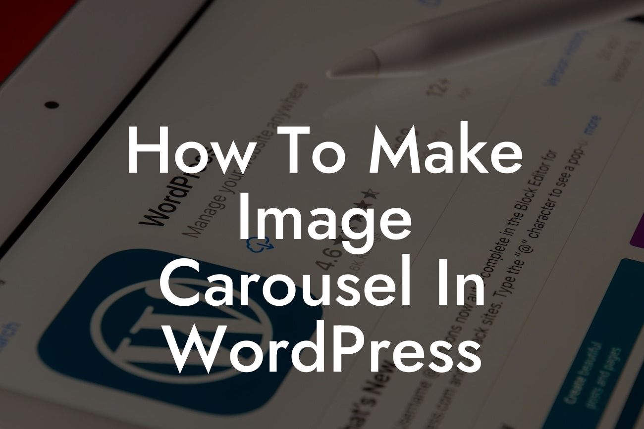 How To Make Image Carousel In WordPress