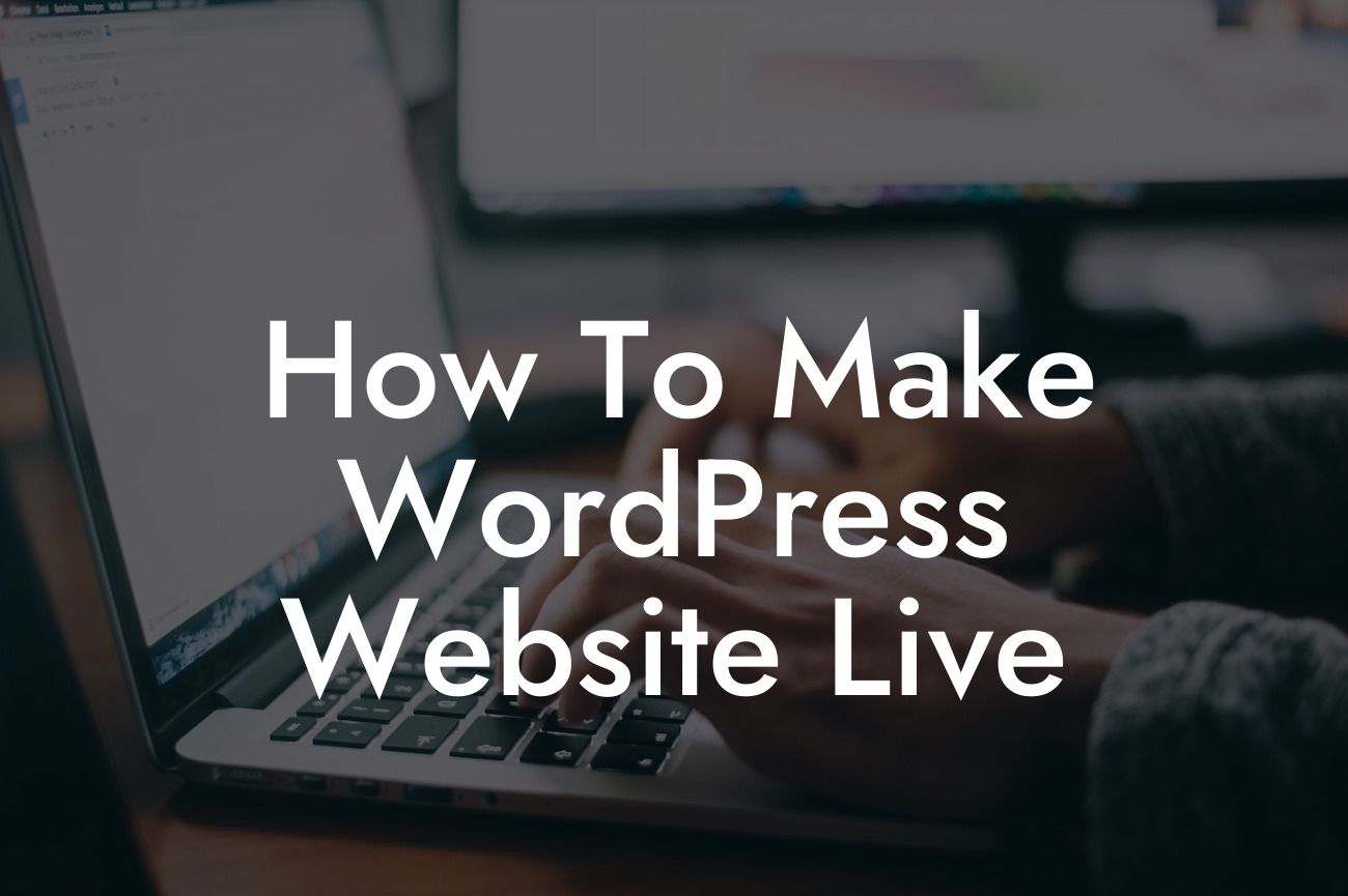 How To Make WordPress Website Live