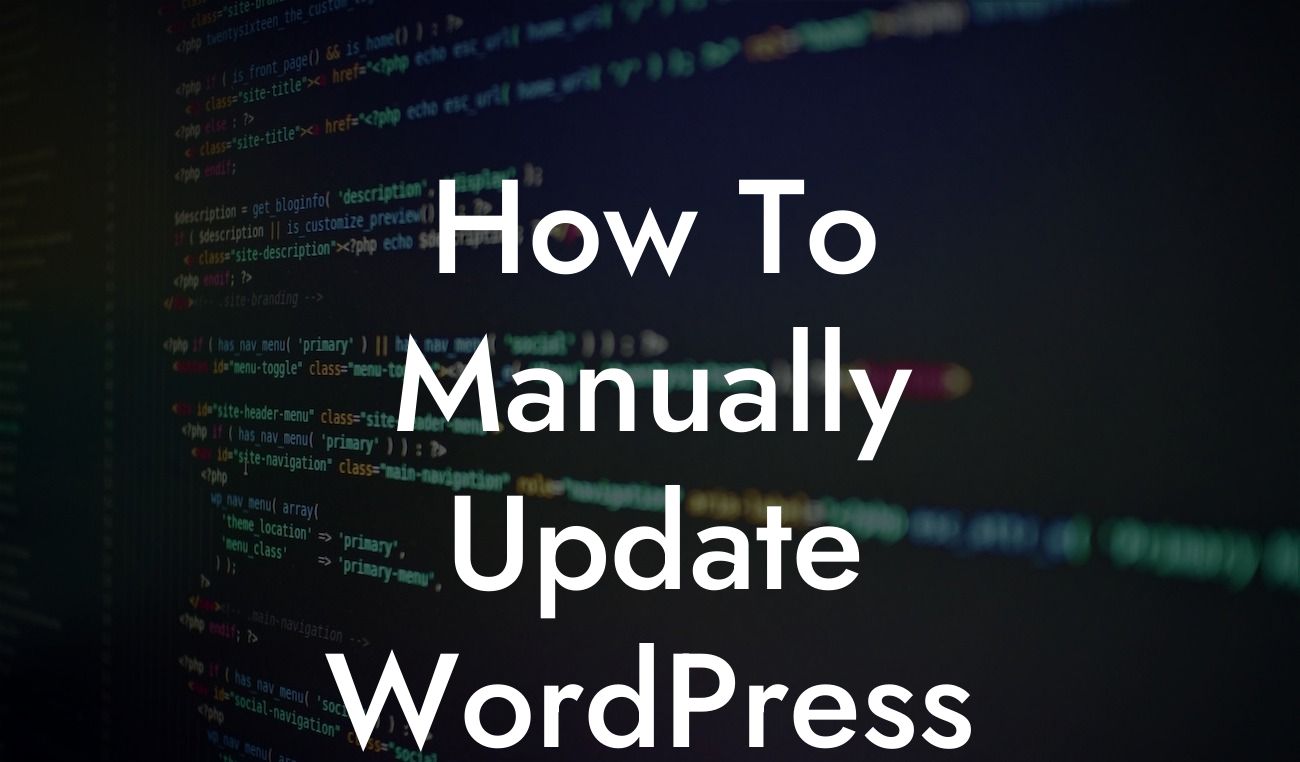 How To Manually Update WordPress