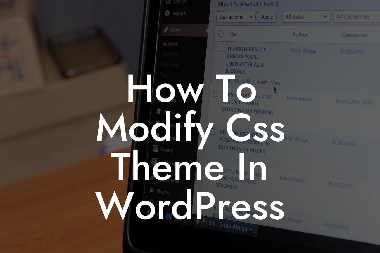 How To Modify Css Theme In WordPress