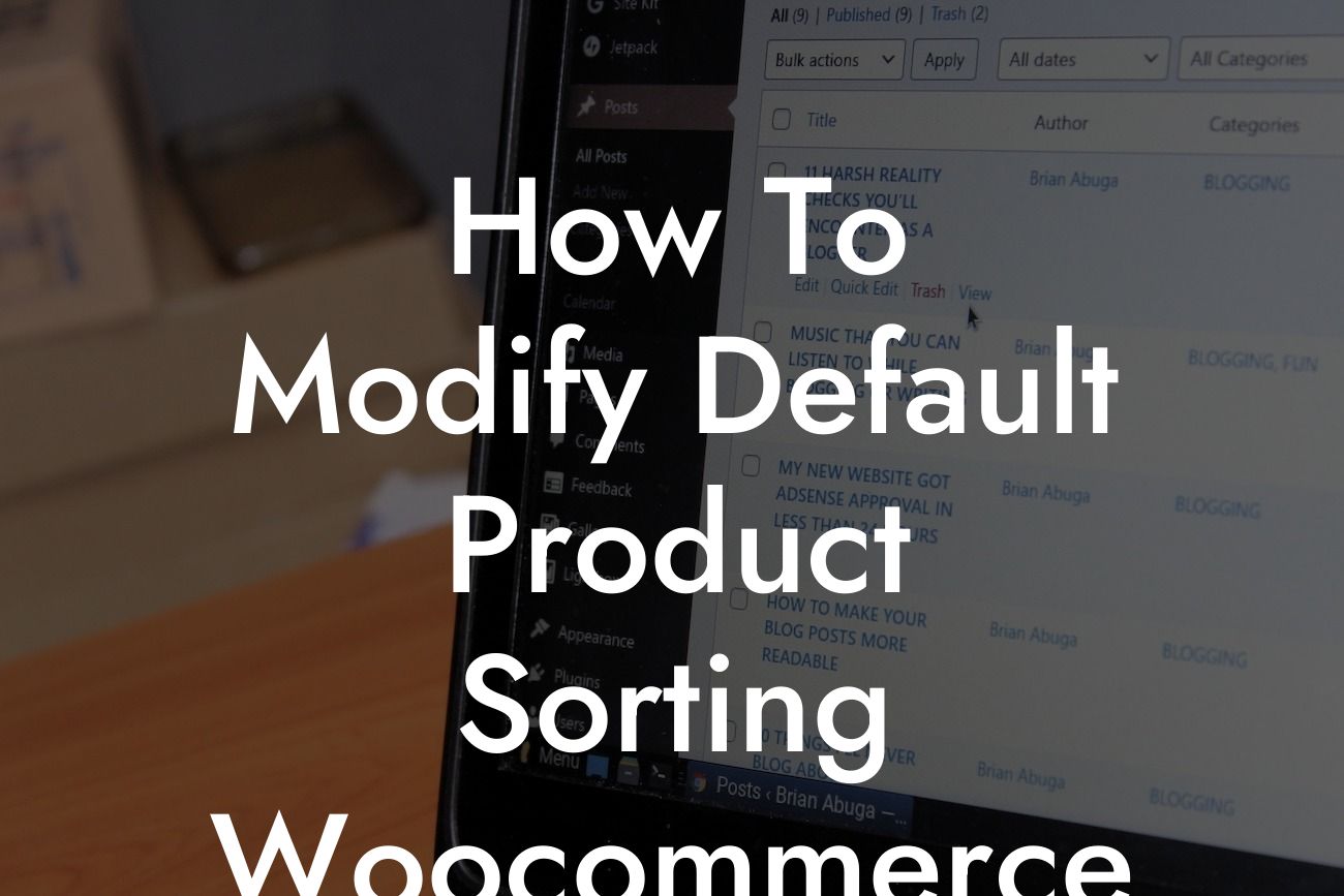 How To Modify Default Product Sorting Woocommerce