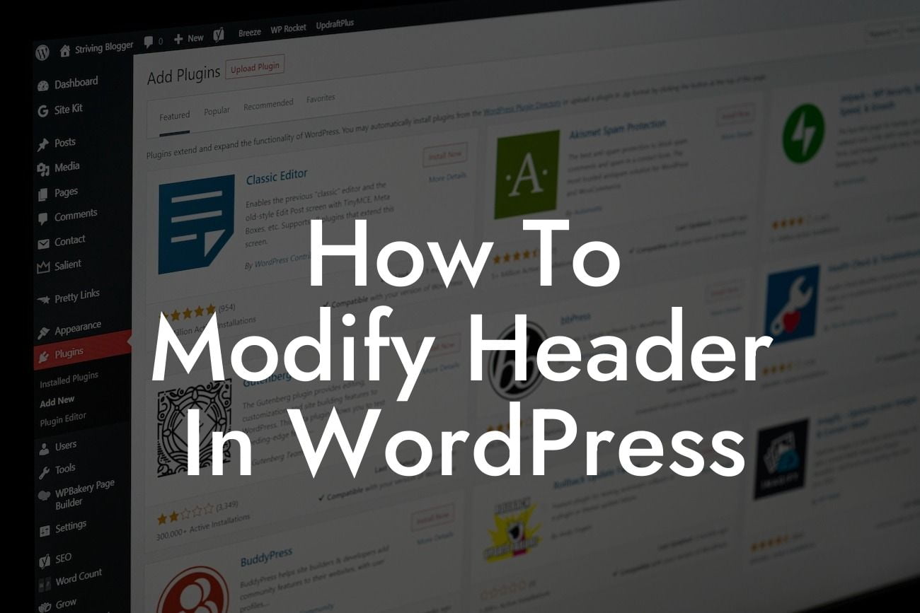 How To Modify Header In WordPress