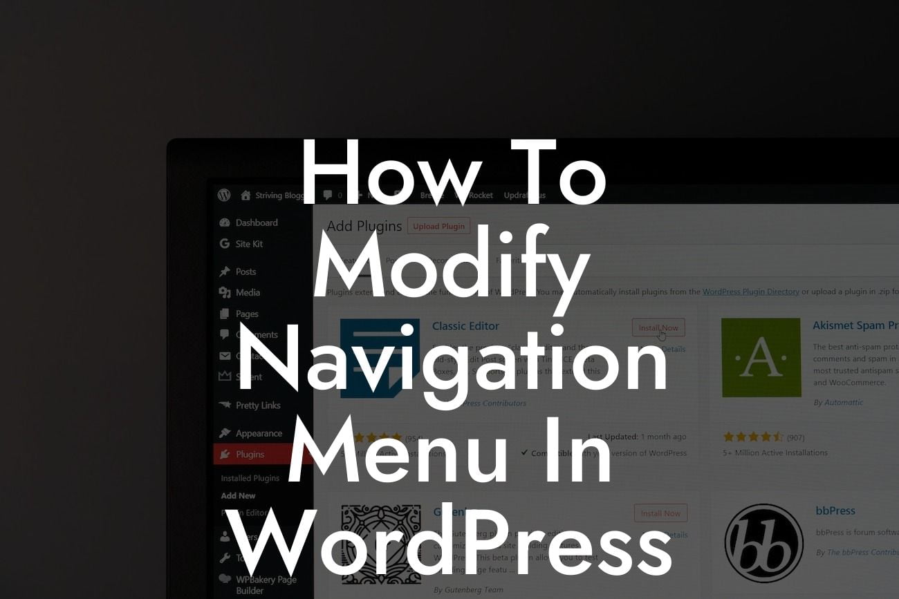 How To Modify Navigation Menu In WordPress