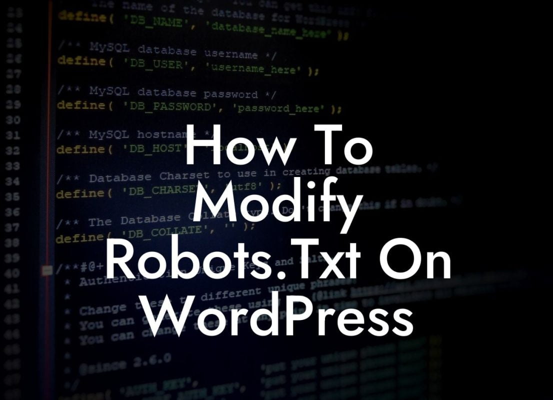 How To Modify Robots.Txt On WordPress