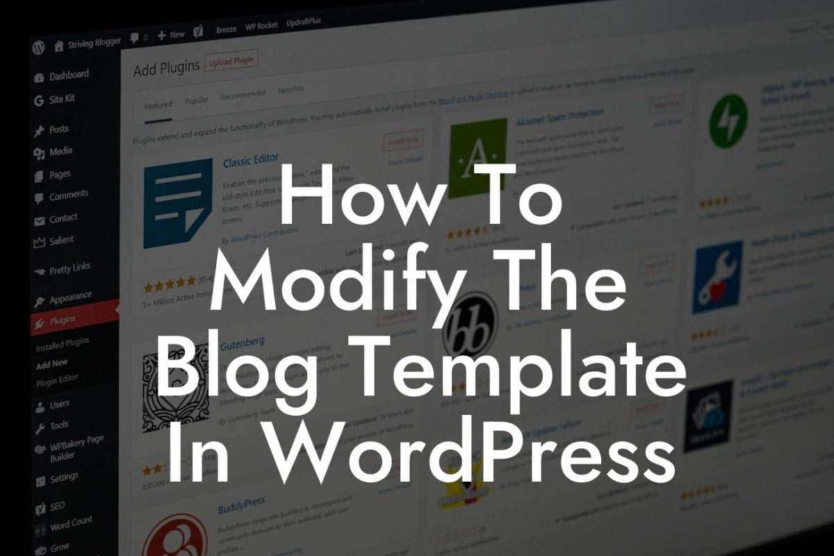 How To Modify The Blog Template In WordPress