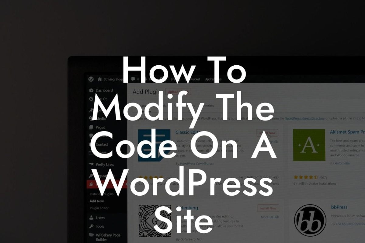 How To Modify The Code On A WordPress Site