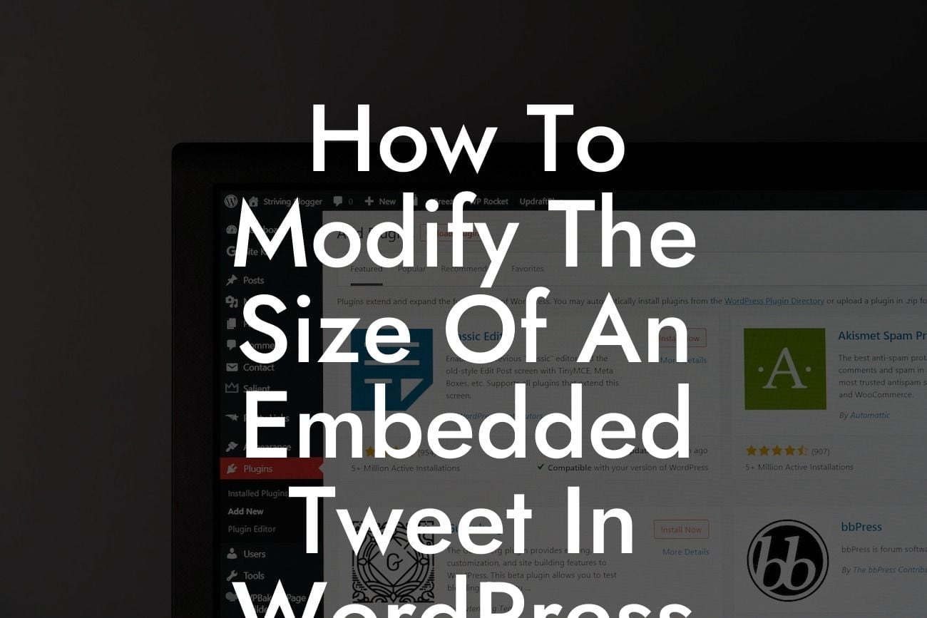 How To Modify The Size Of An Embedded Tweet In WordPress