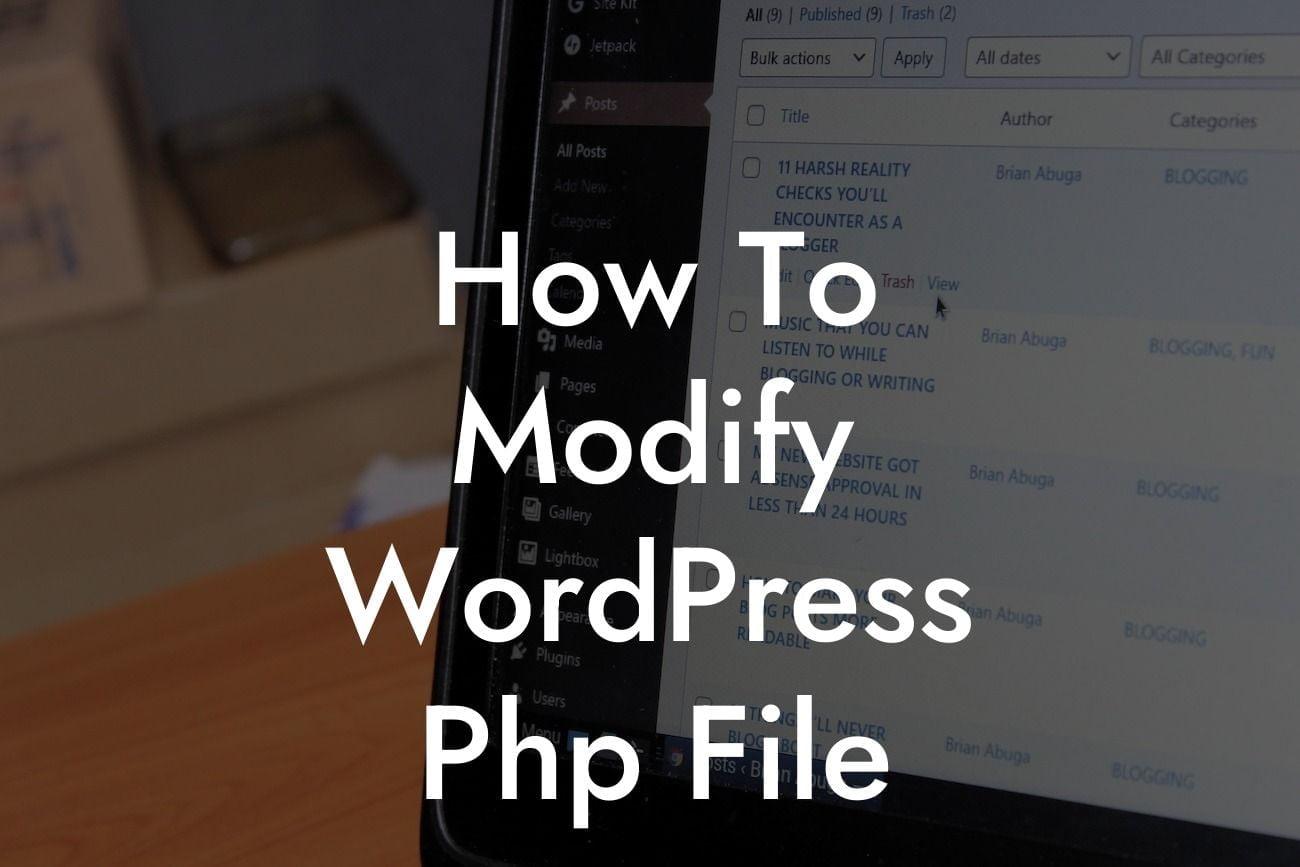 How To Modify WordPress Php File