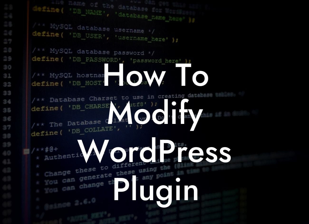 How To Modify WordPress Plugin
