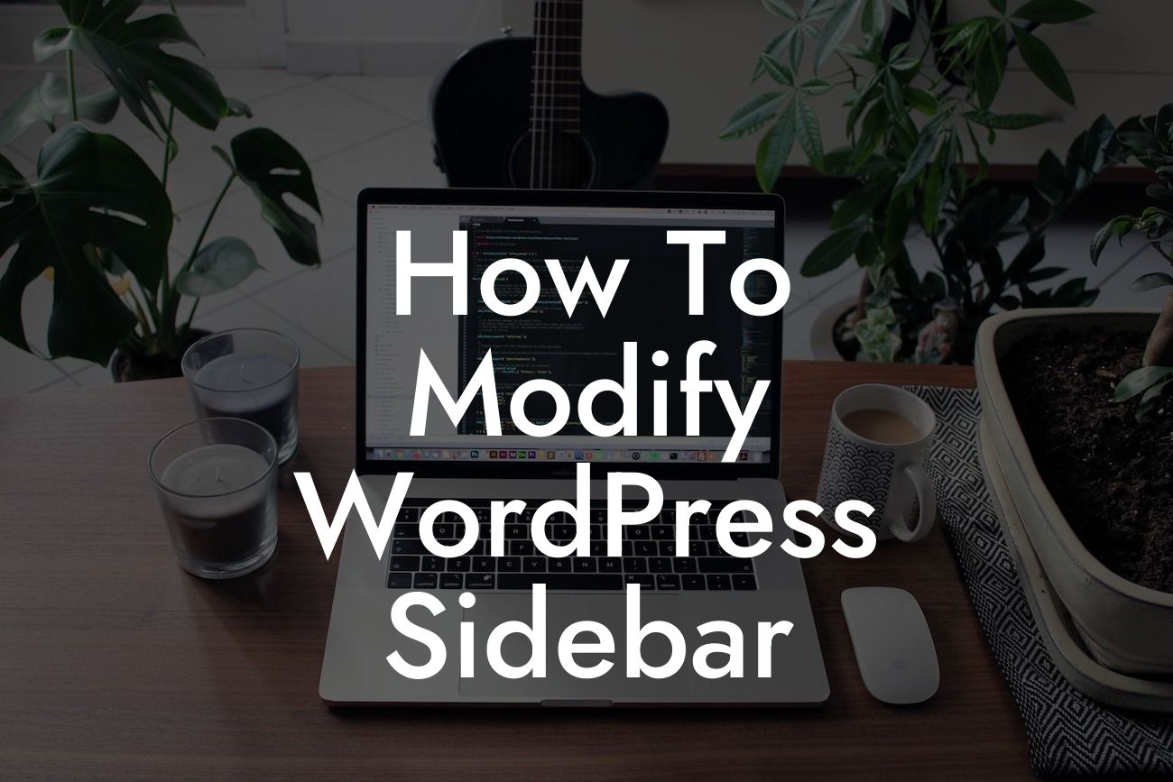 How To Modify WordPress Sidebar