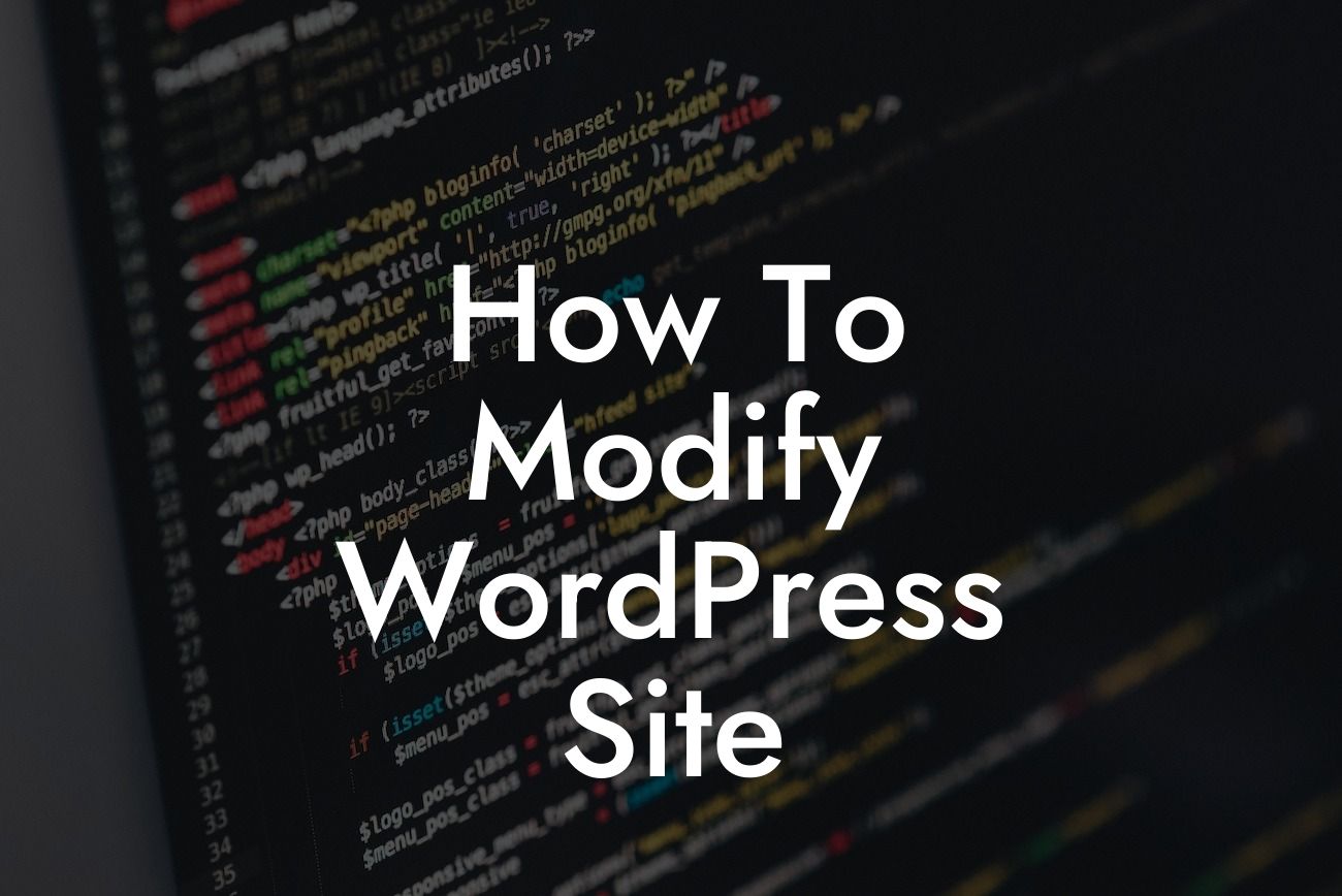 How To Modify WordPress Site