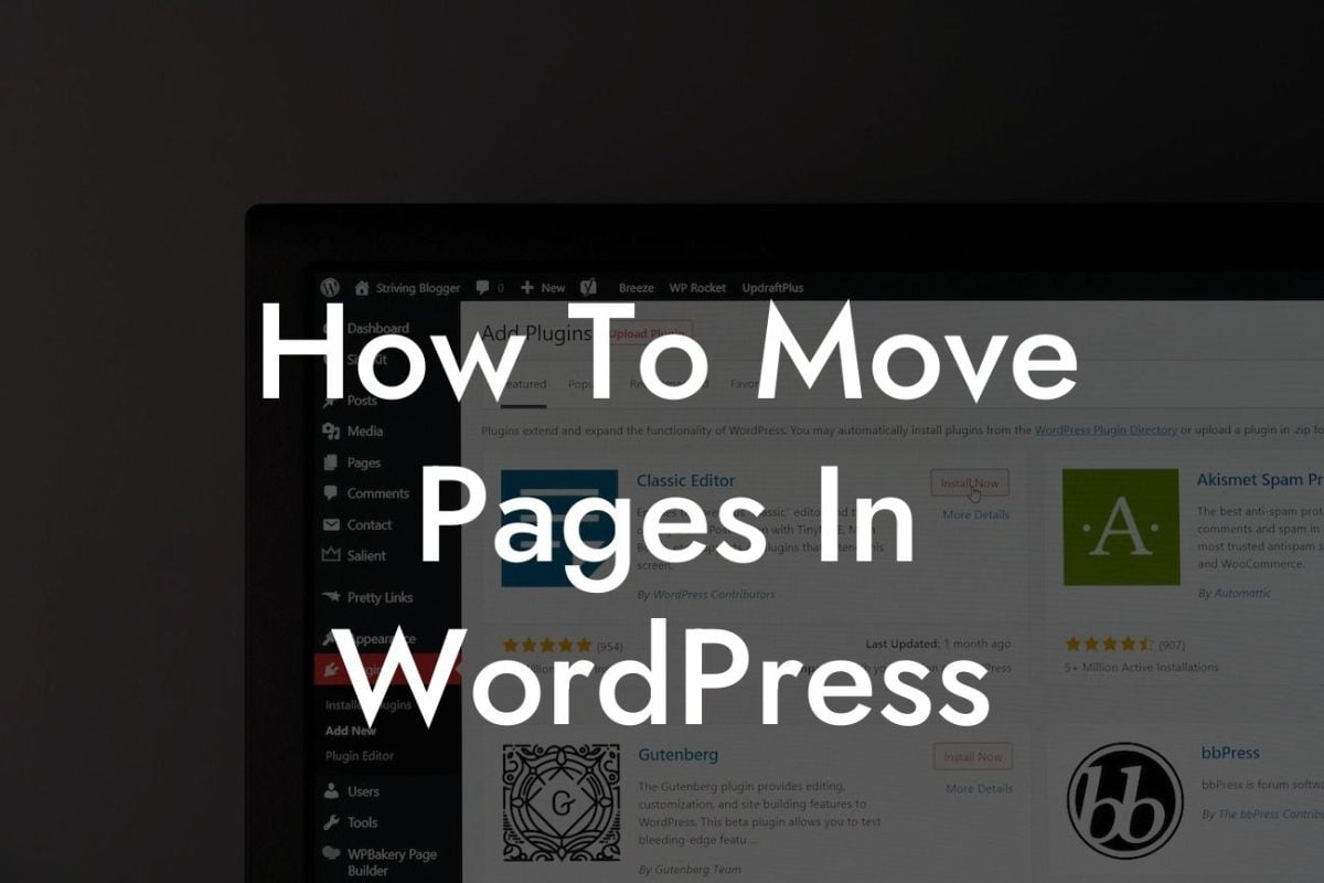 How To Move Pages In WordPress