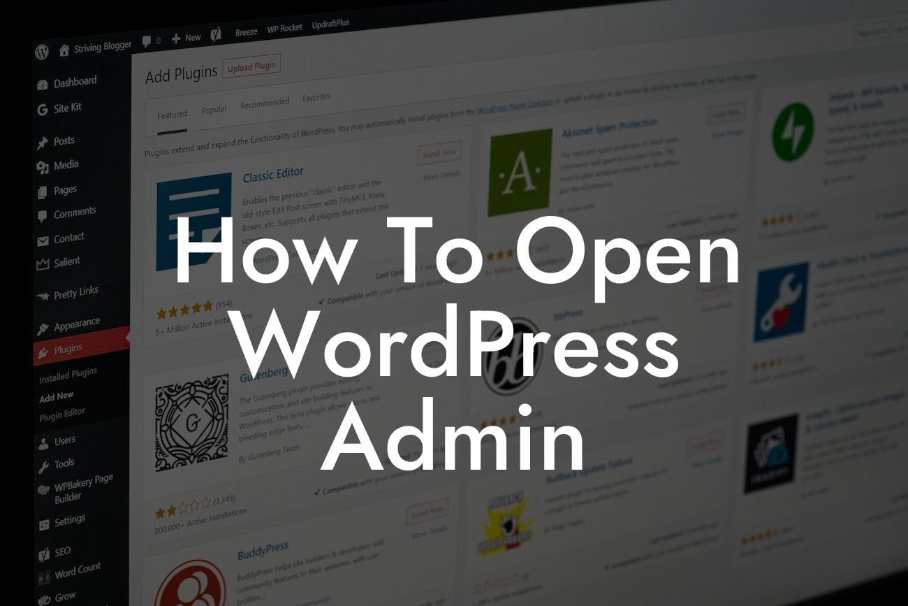 How To Open WordPress Admin
