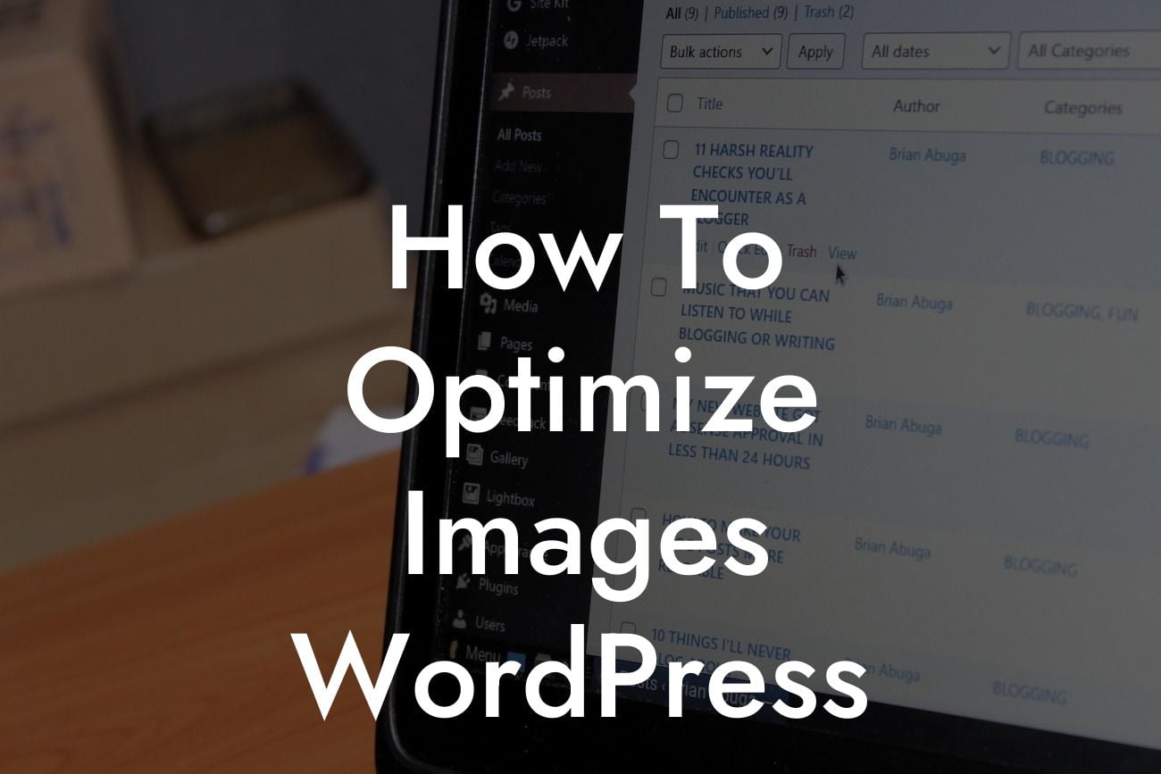 How To Optimize Images WordPress