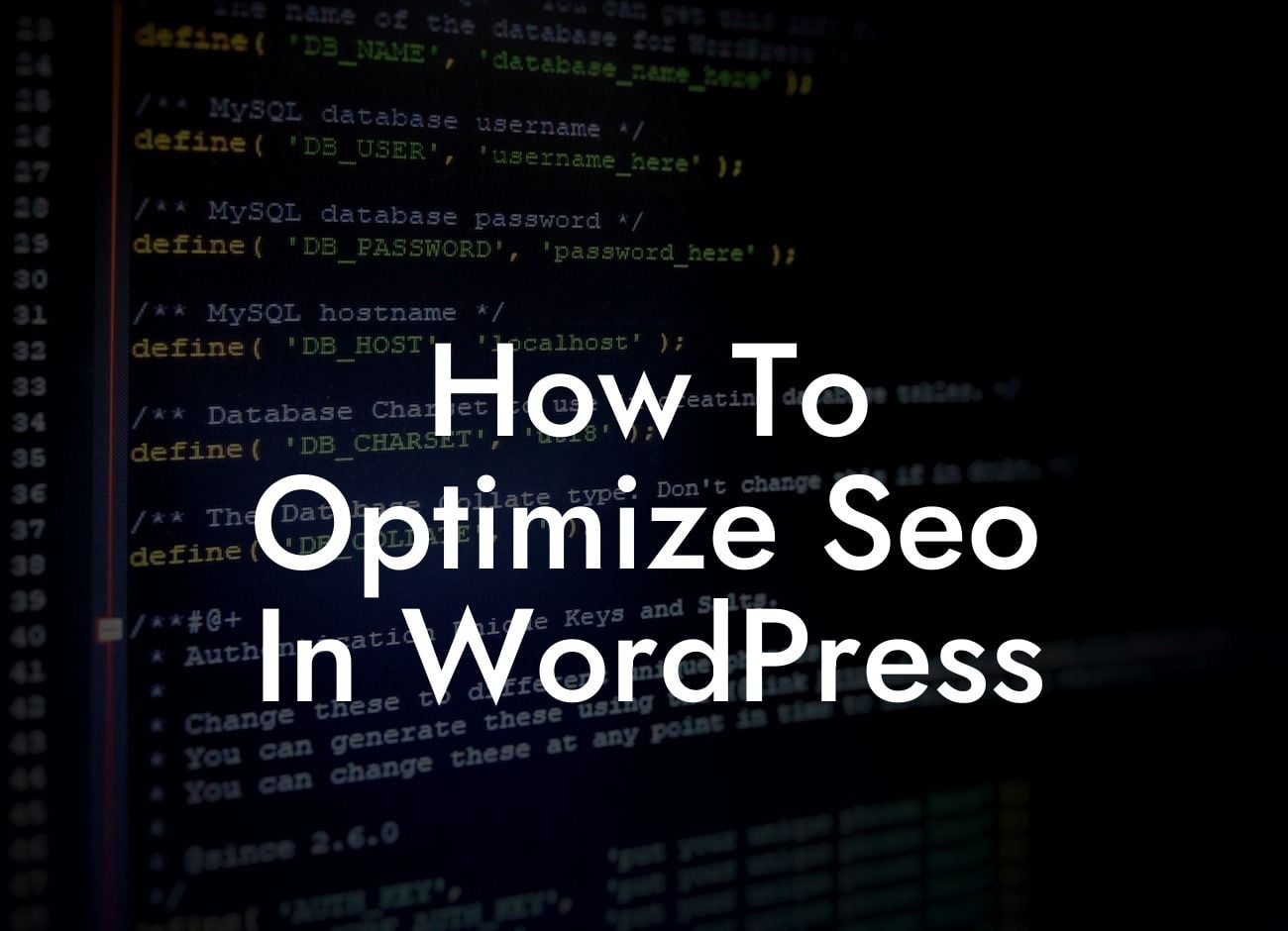 How To Optimize Seo In WordPress