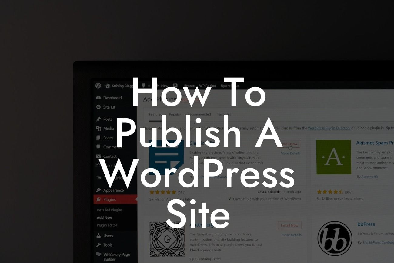 How To Publish A WordPress Site