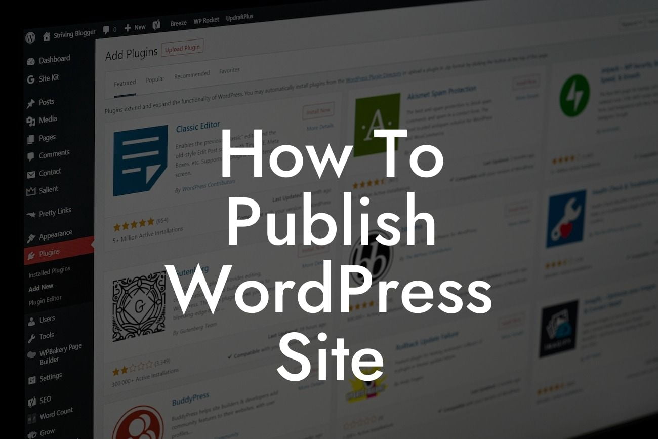 How To Publish WordPress Site