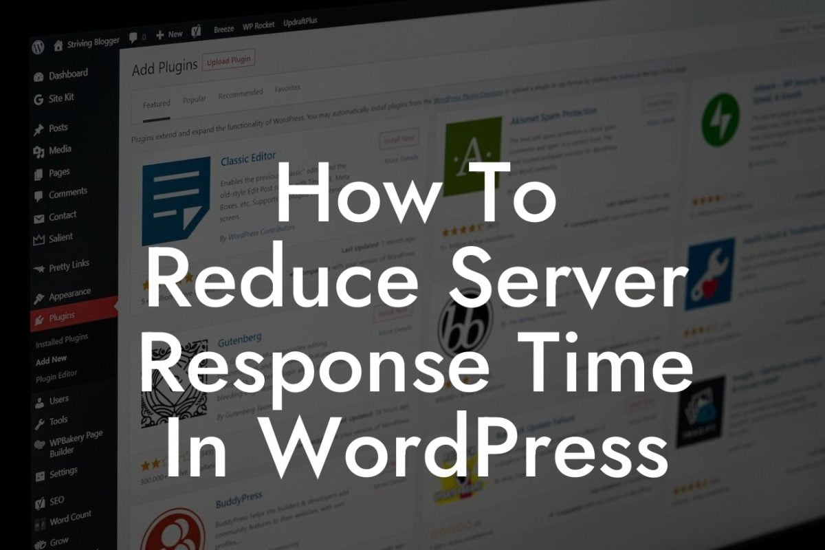 How To Reduce Server Response Time In WordPress