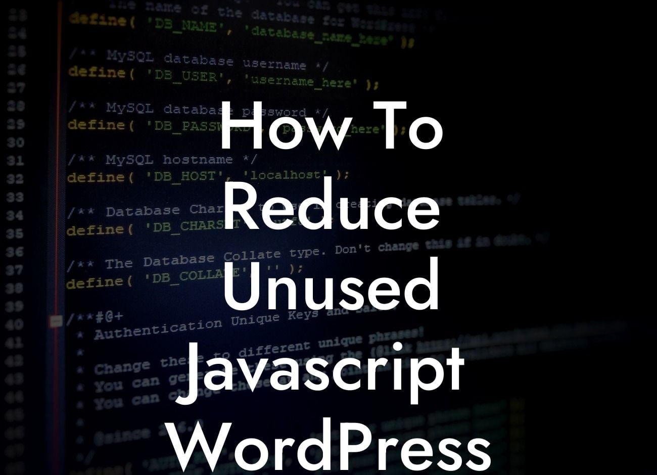 How To Reduce Unused Javascript WordPress