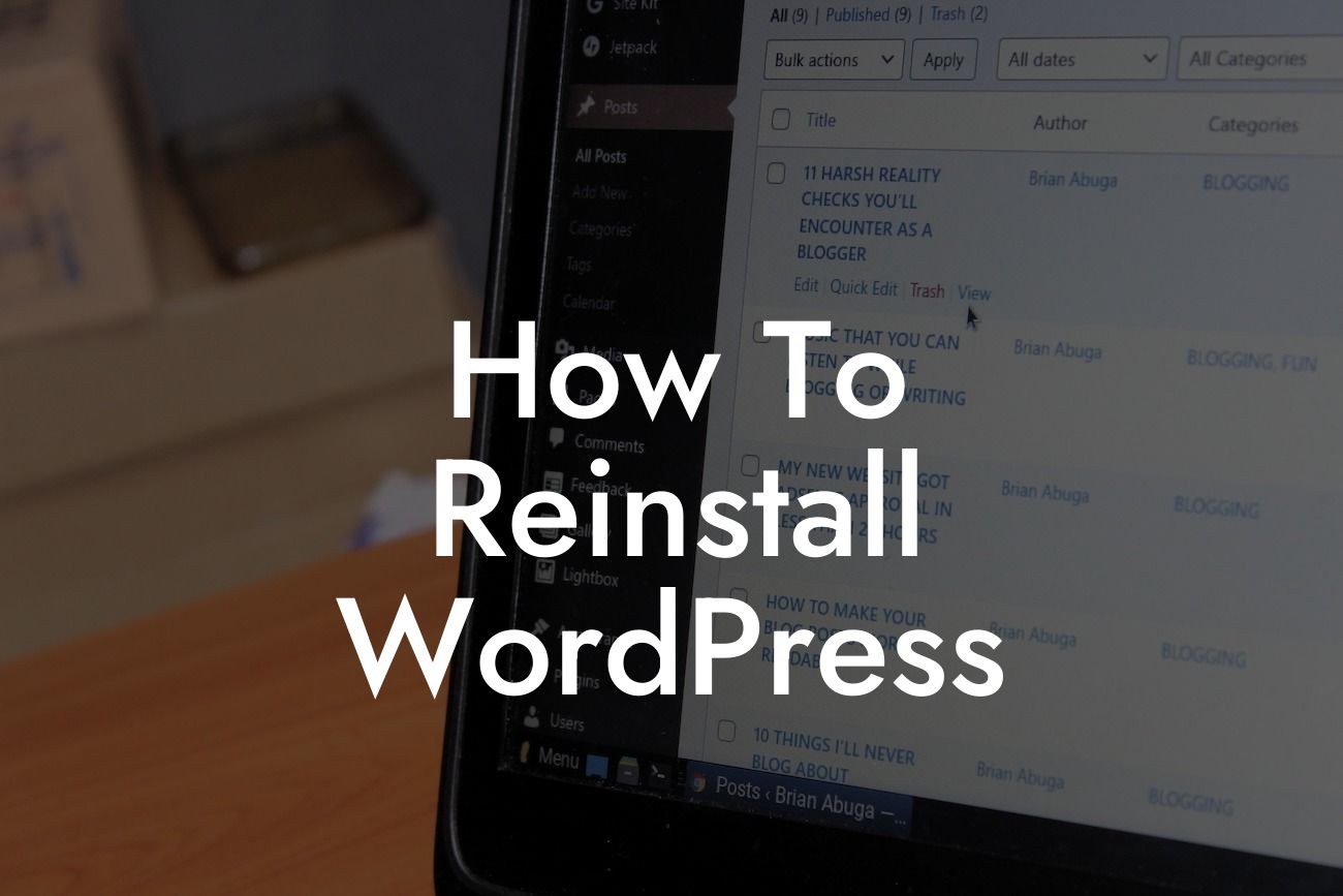 How To Reinstall WordPress