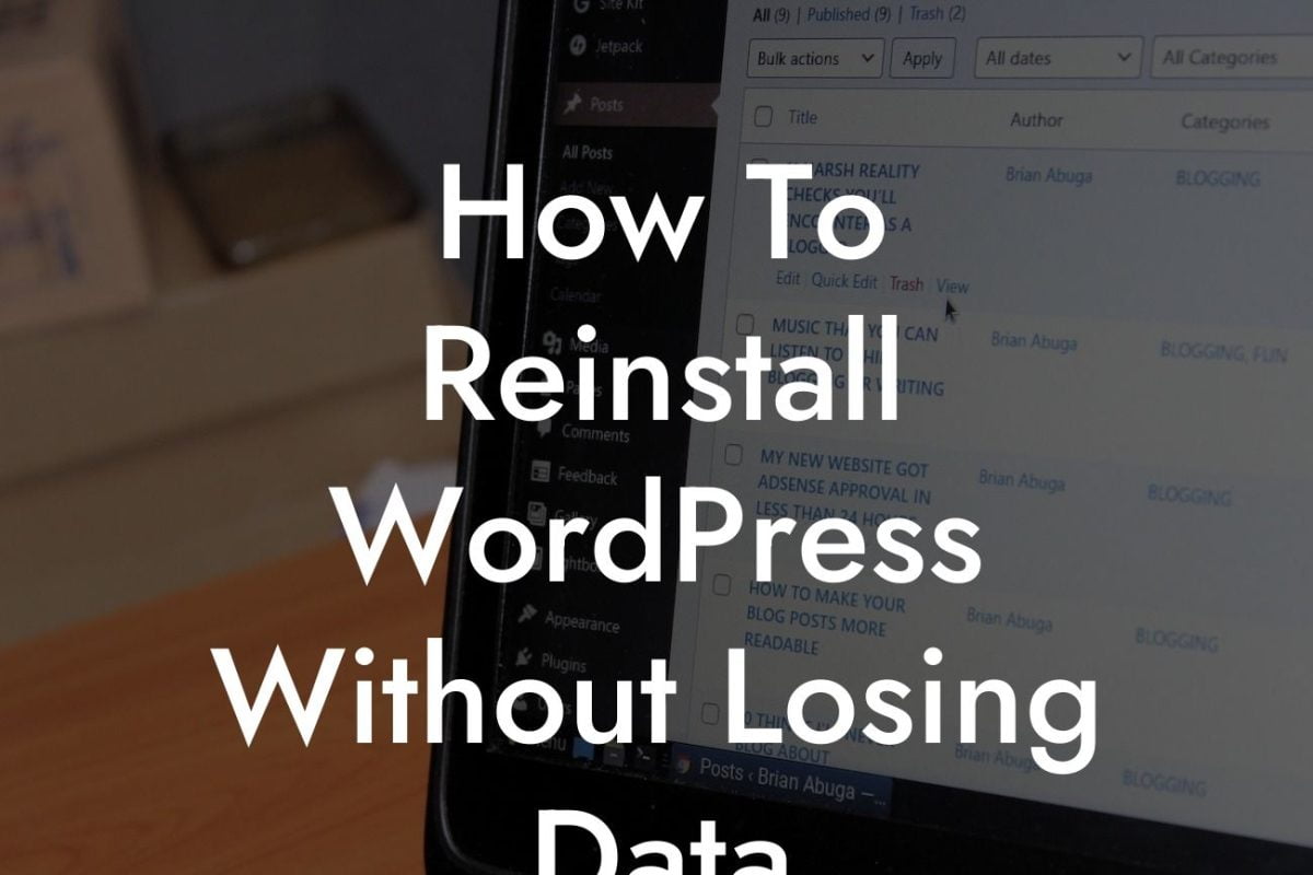 How To Reinstall WordPress Without Losing Data