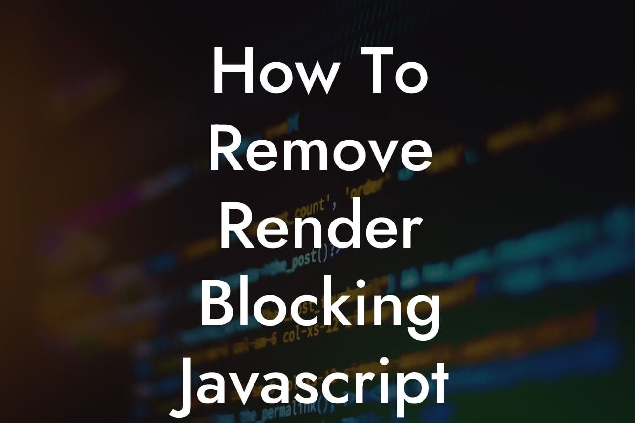 How To Remove Render Blocking Javascript WordPress