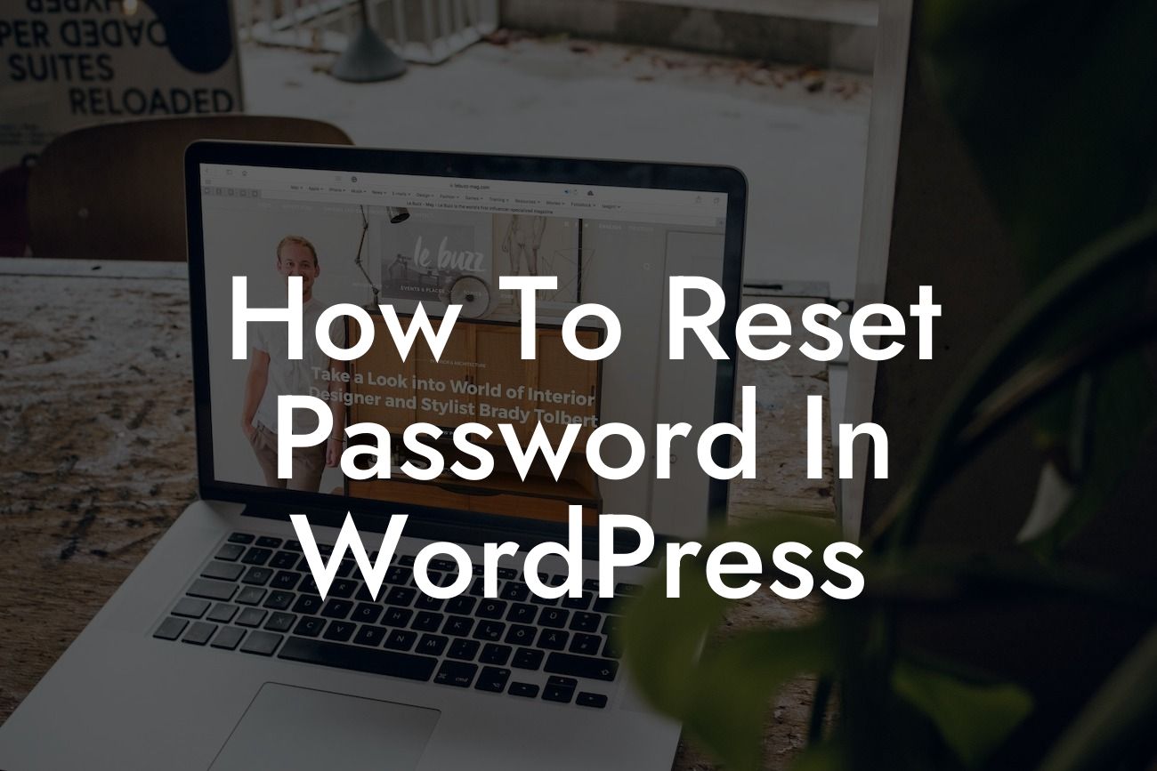 How To Reset Password In WordPress