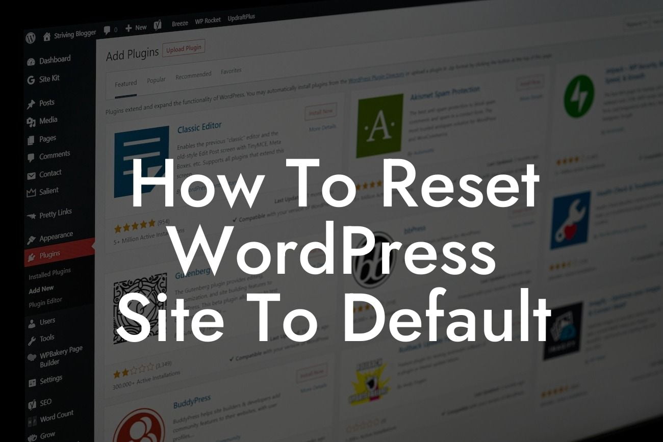 How To Reset WordPress Site To Default