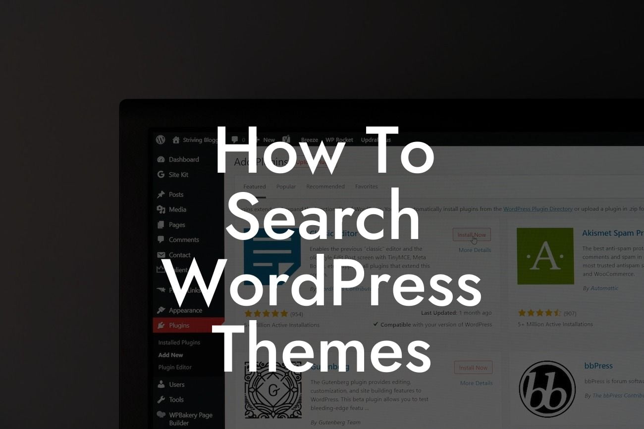 How To Search WordPress Themes
