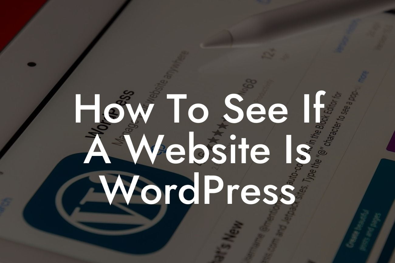 How To See If A Website Is WordPress