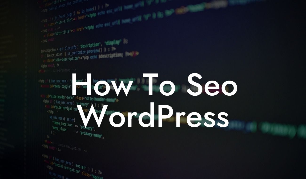 How To Seo WordPress