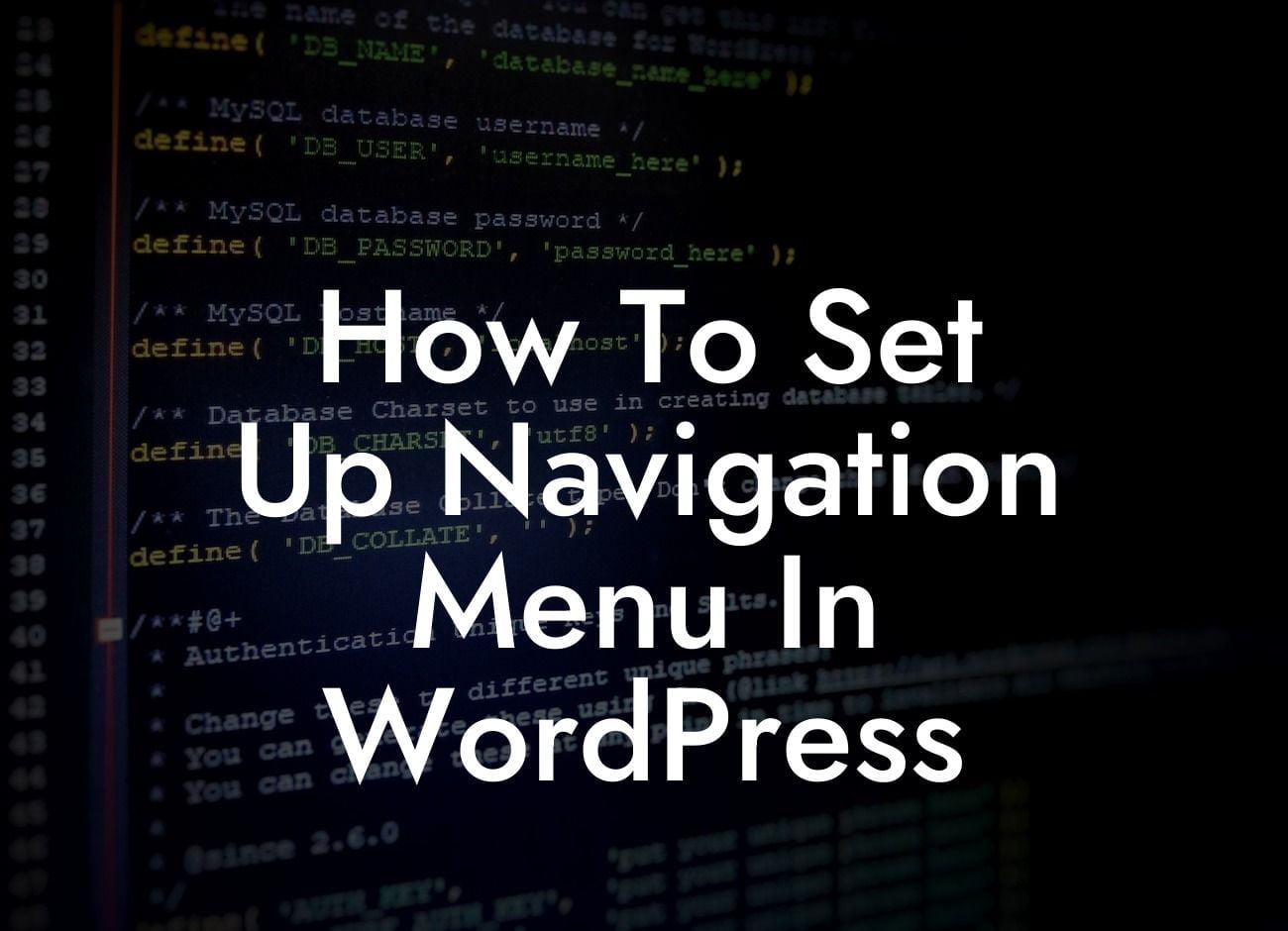 How To Set Up Navigation Menu In WordPress
