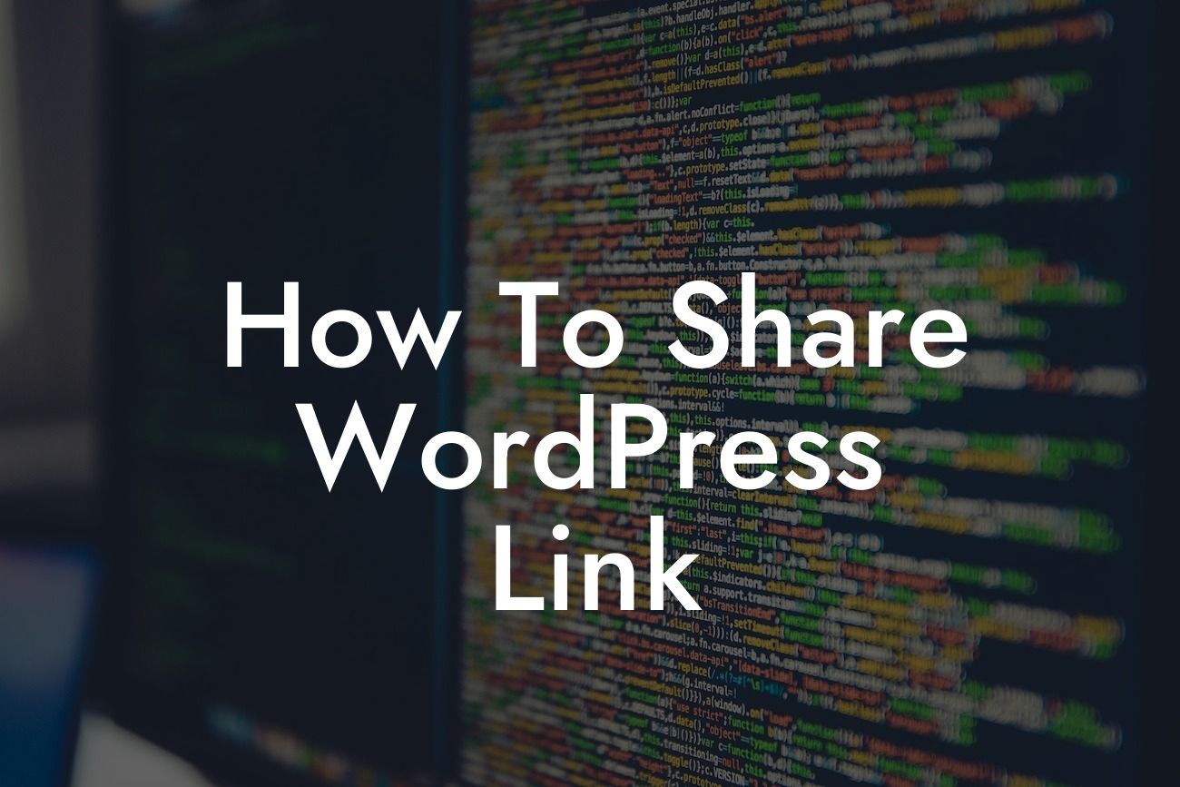 How To Share WordPress Link