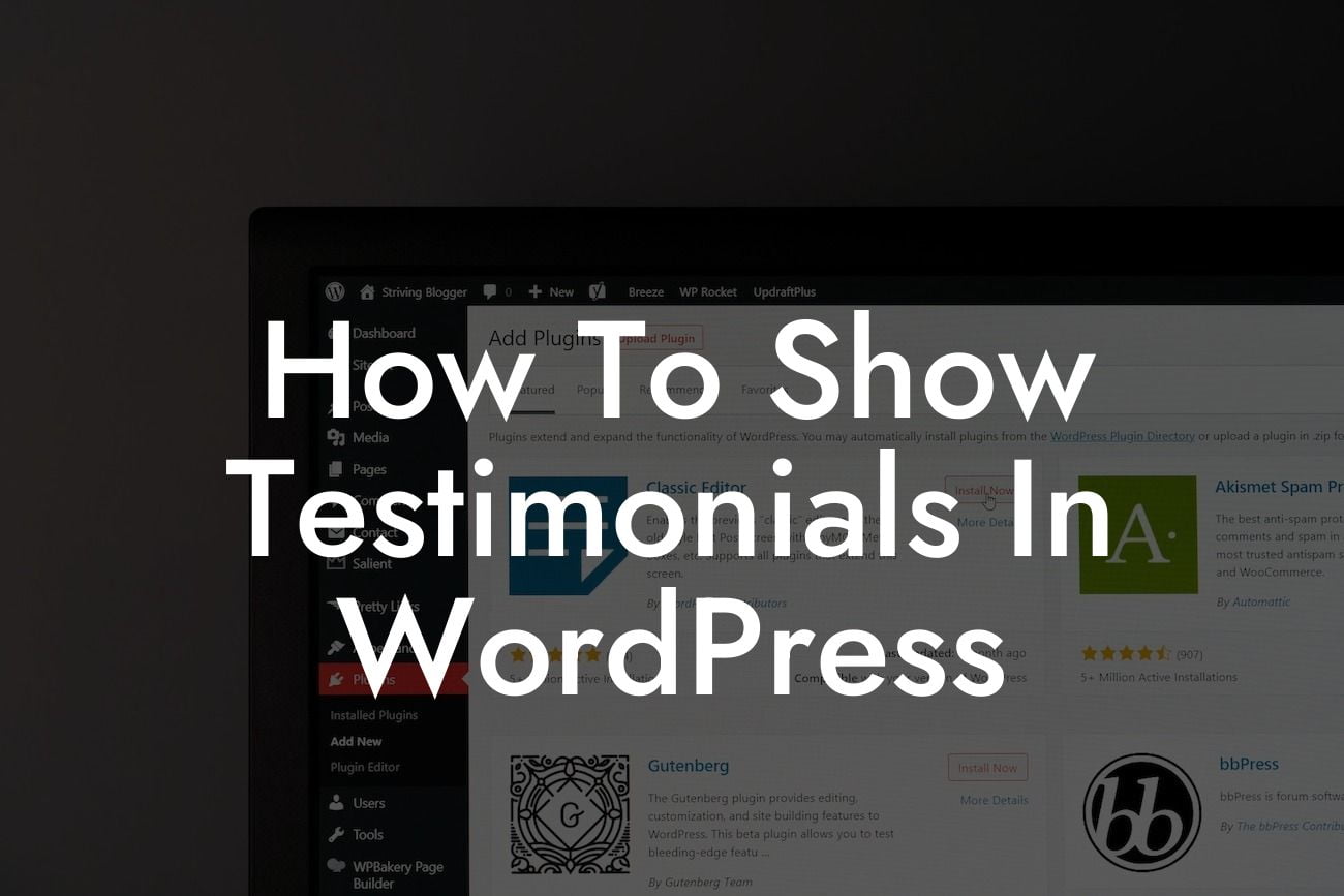 How To Show Testimonials In WordPress