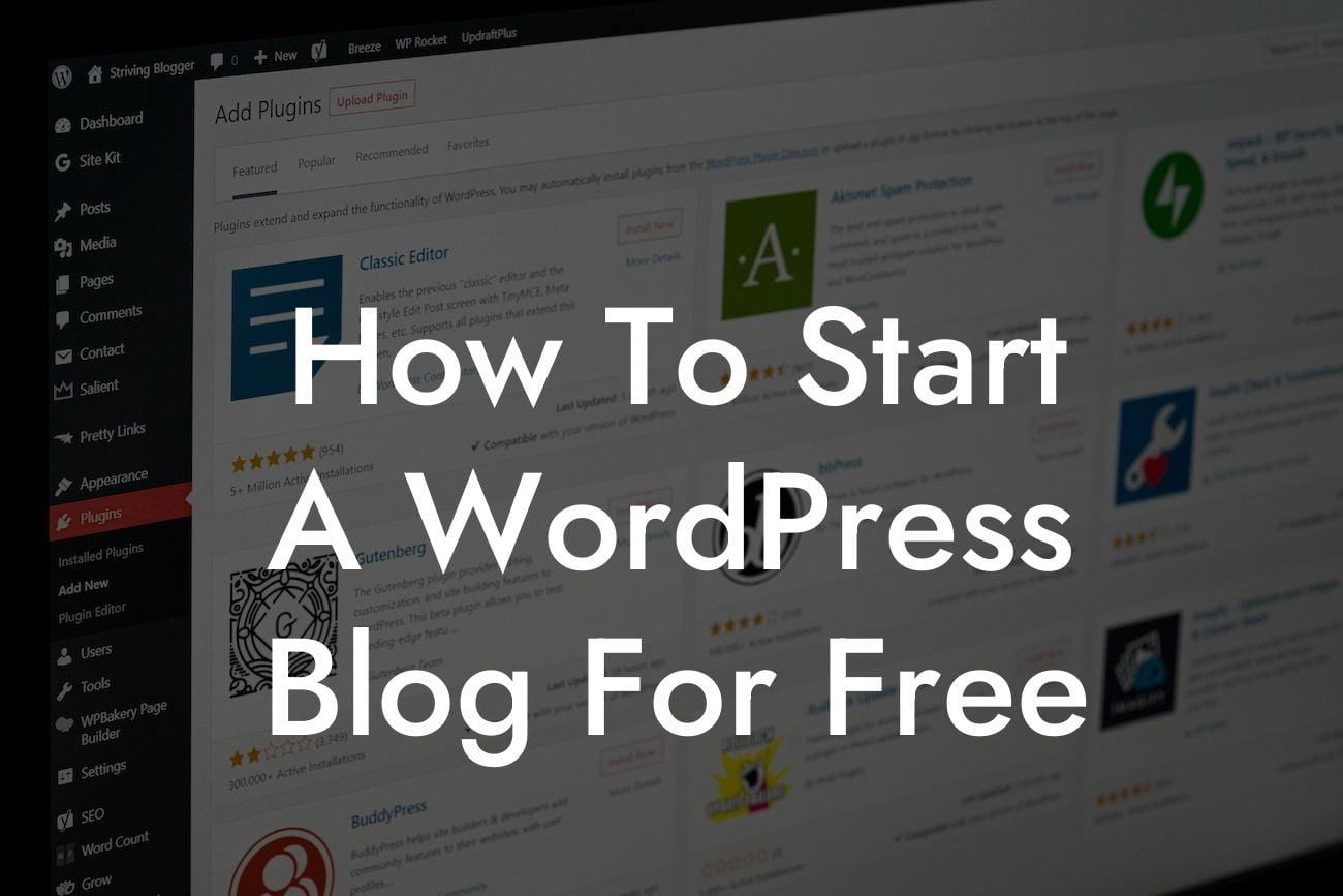 How To Start A WordPress Blog For Free