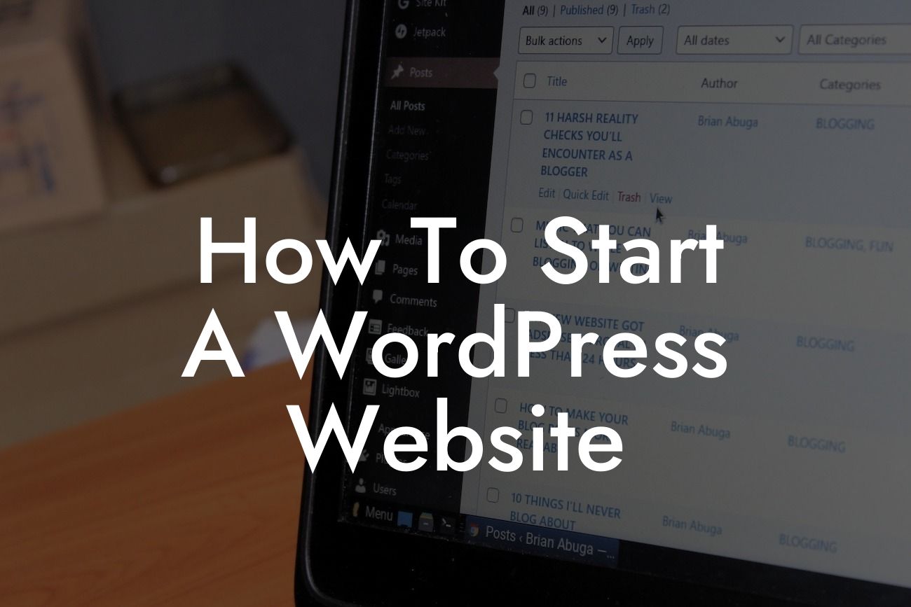 How To Start A WordPress Website