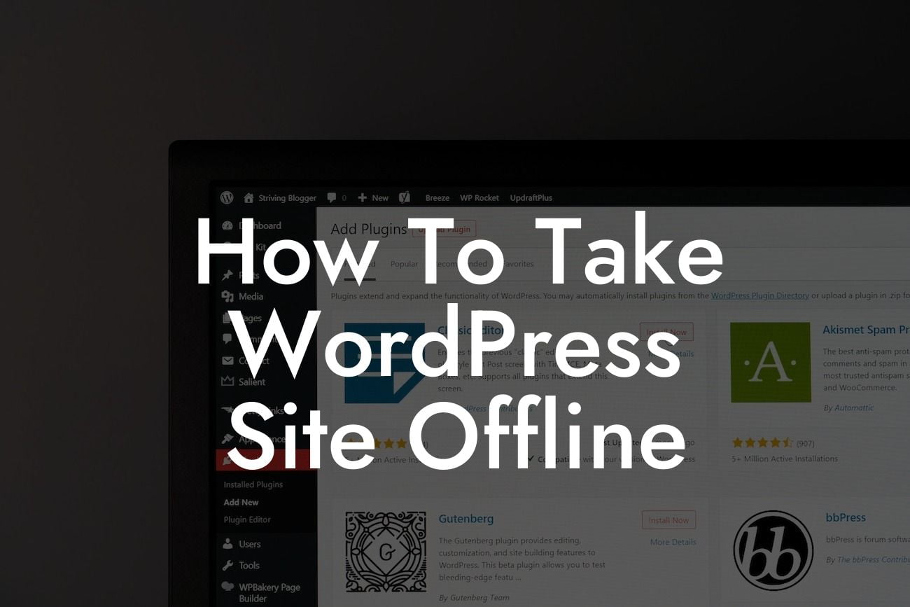 How To Take WordPress Site Offline