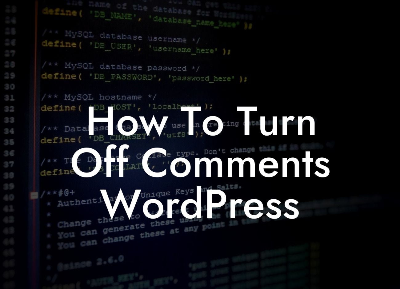 How To Turn Off Comments WordPress