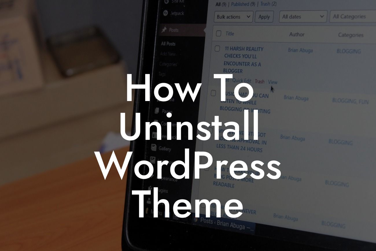 How To Uninstall WordPress Theme